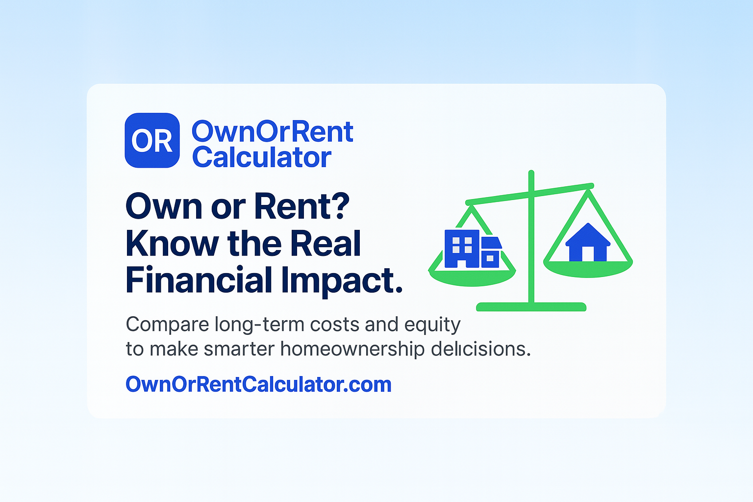 Rent vs Buy Calculator | OwnOrRentCalculator